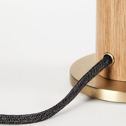 Knuckle Table Lamp in Oak + Oval