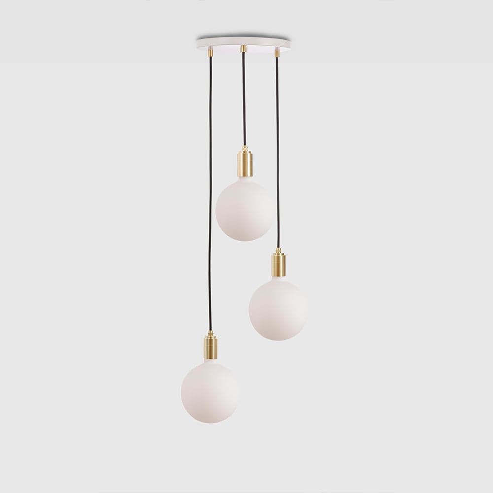 Triple Pendant in Brass + Sphere IV