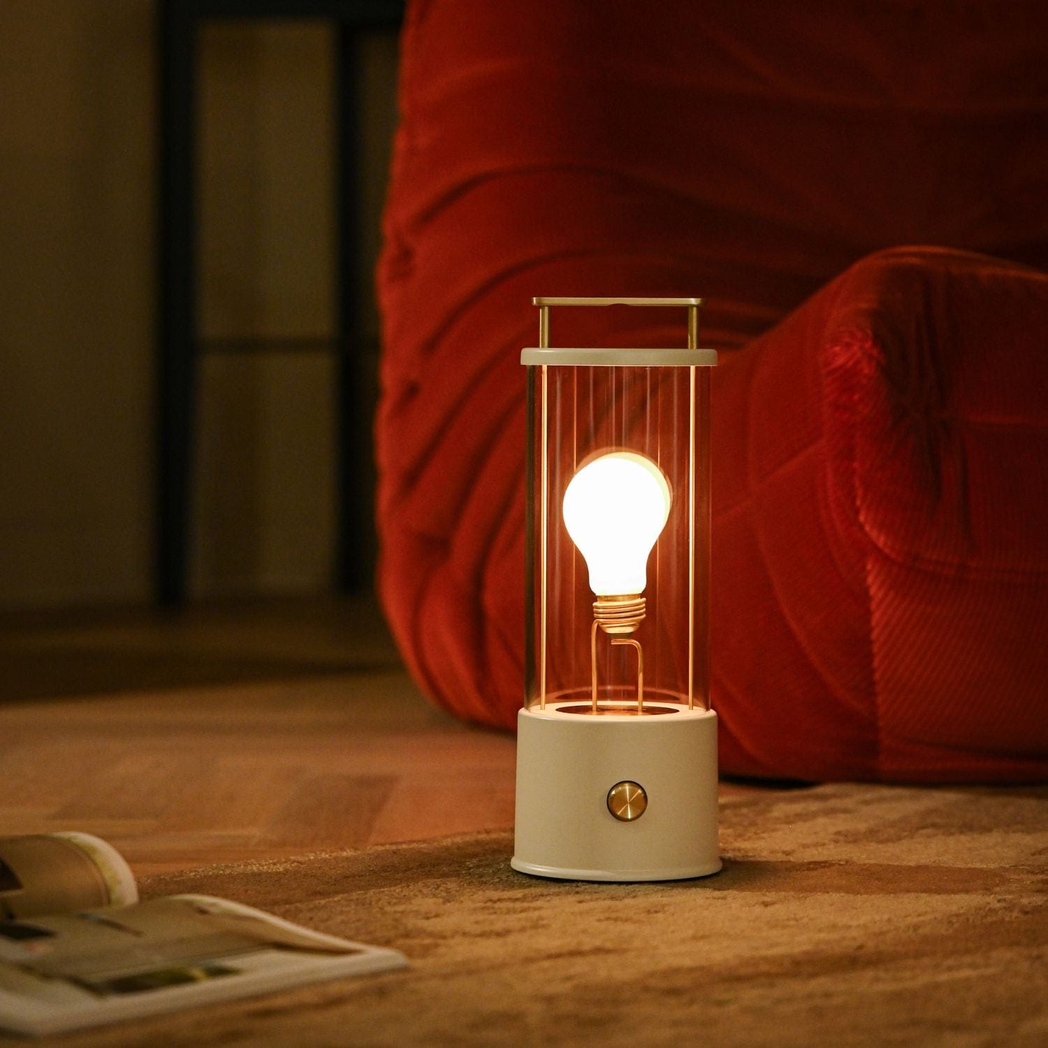 The Muse Portable Lamp in Candlenut White