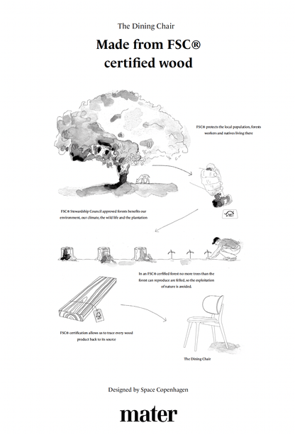 The Dining Chair, by Mater, Made from FSC® certified wood