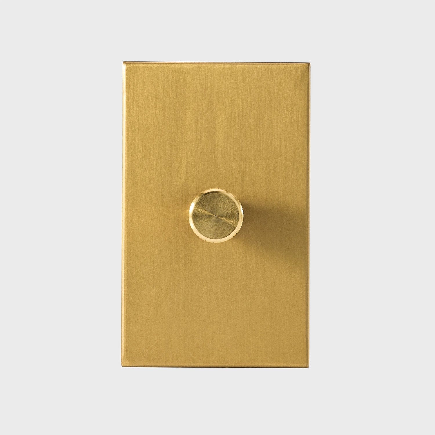 Single Rotary Wall Dimmer in Brass