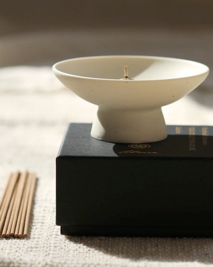 Shibui Porcelain Incense Holder - White Mountain Jade