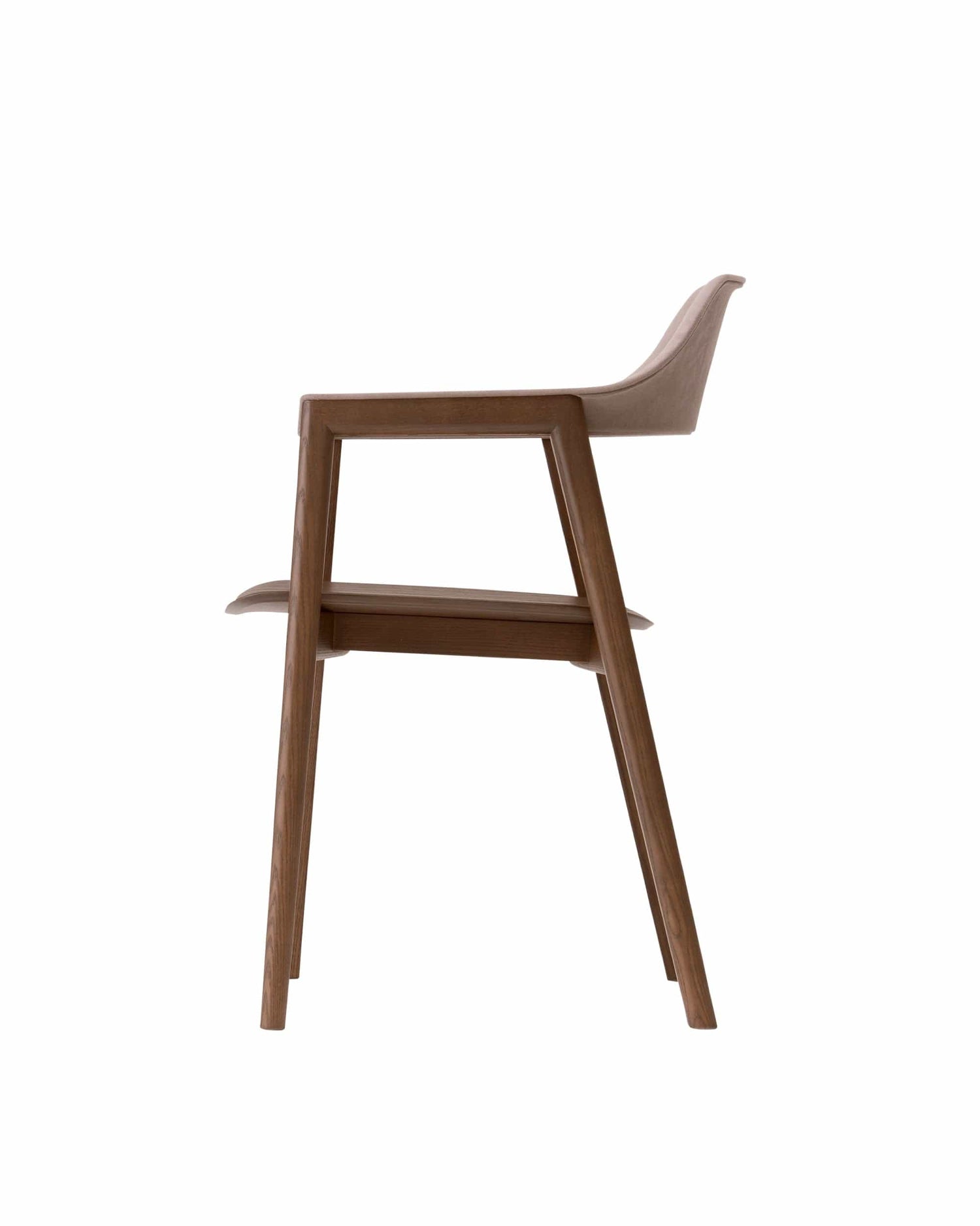 TEN Armchair Upholstered Back (Wooden Seat)