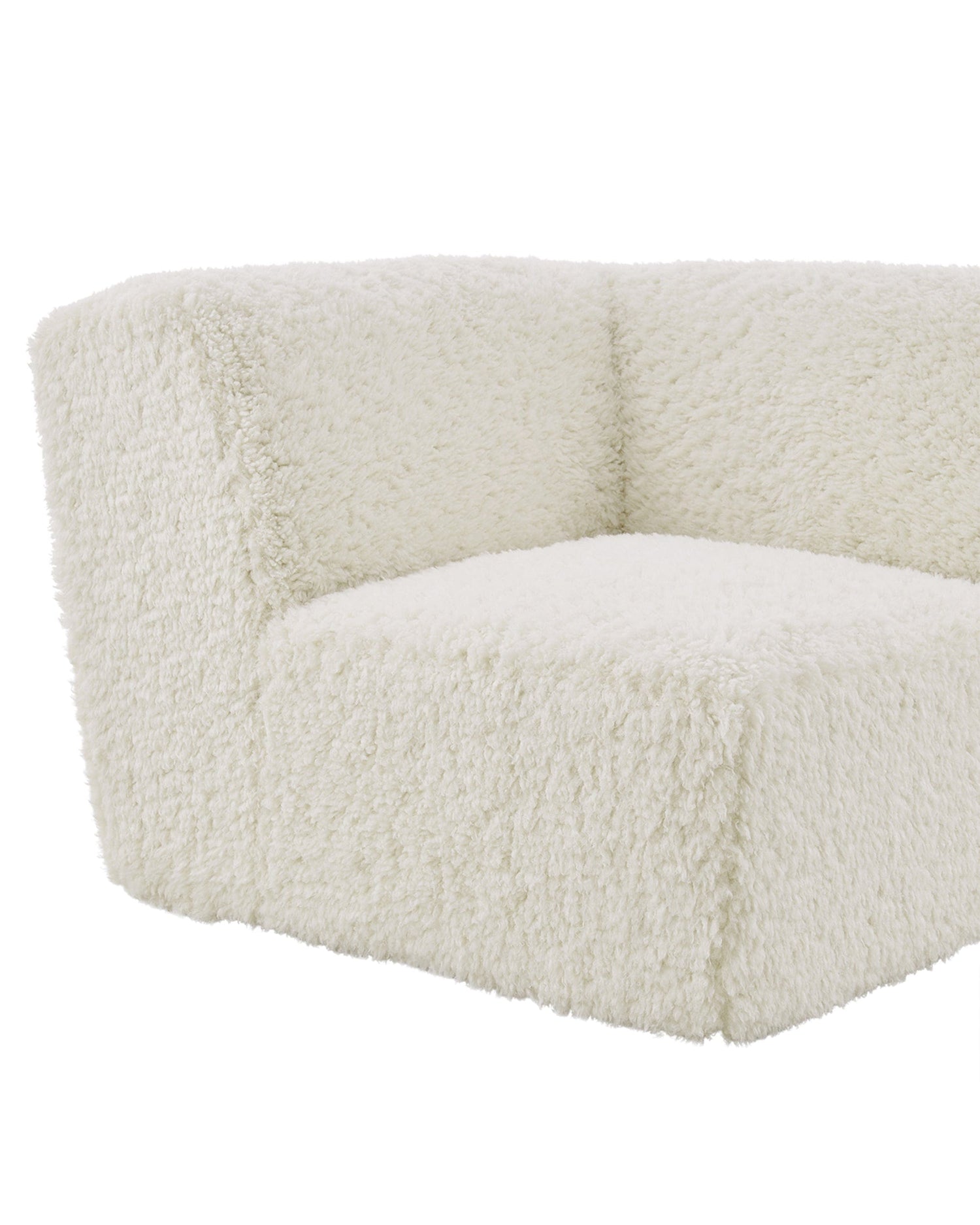 Eternity Modern Yeti Sheepskin Low Profile Sectional Sofa