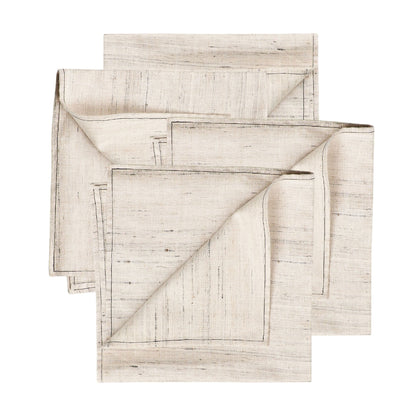 S/4 Kora Off White Peace Silk Handloom Napkin