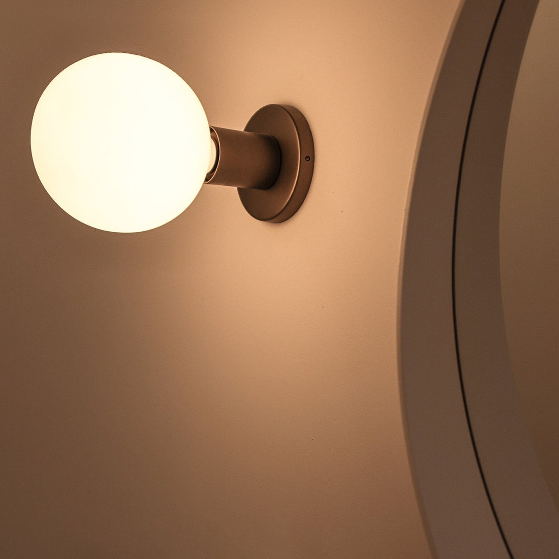 Lochan Wall Light in Graphite + Sphere III