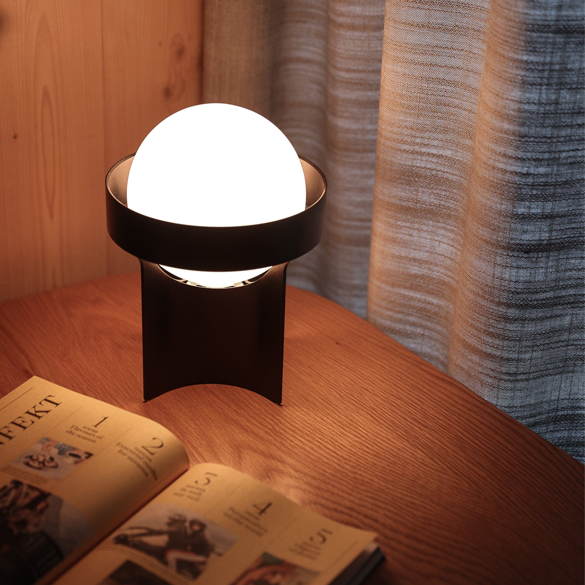 Loop Table Lamp in Dark Grey + Sphere IV