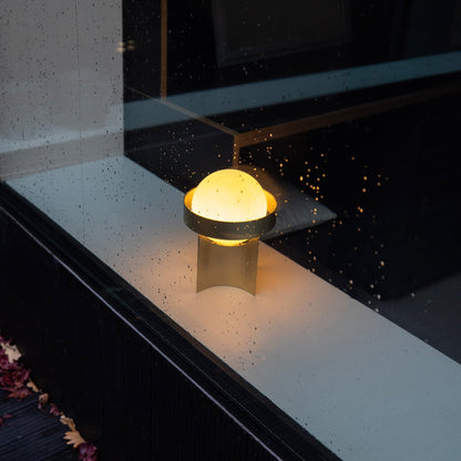 Loop Table Lamp in Gold + Sphere IV