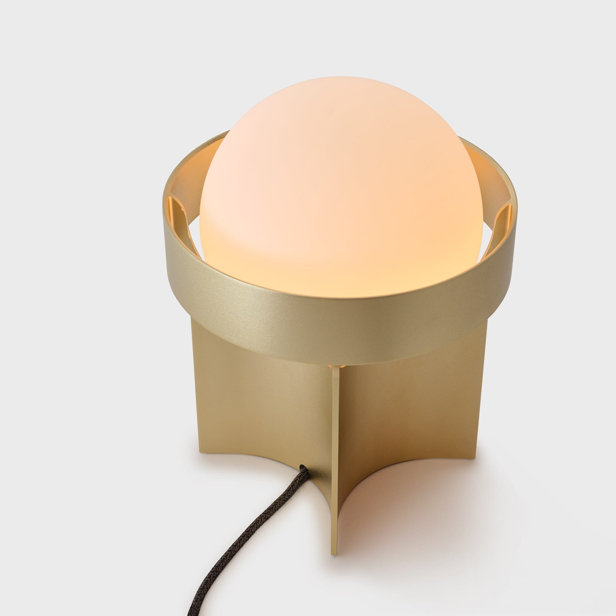 Loop Table Lamp in Gold + Sphere IV