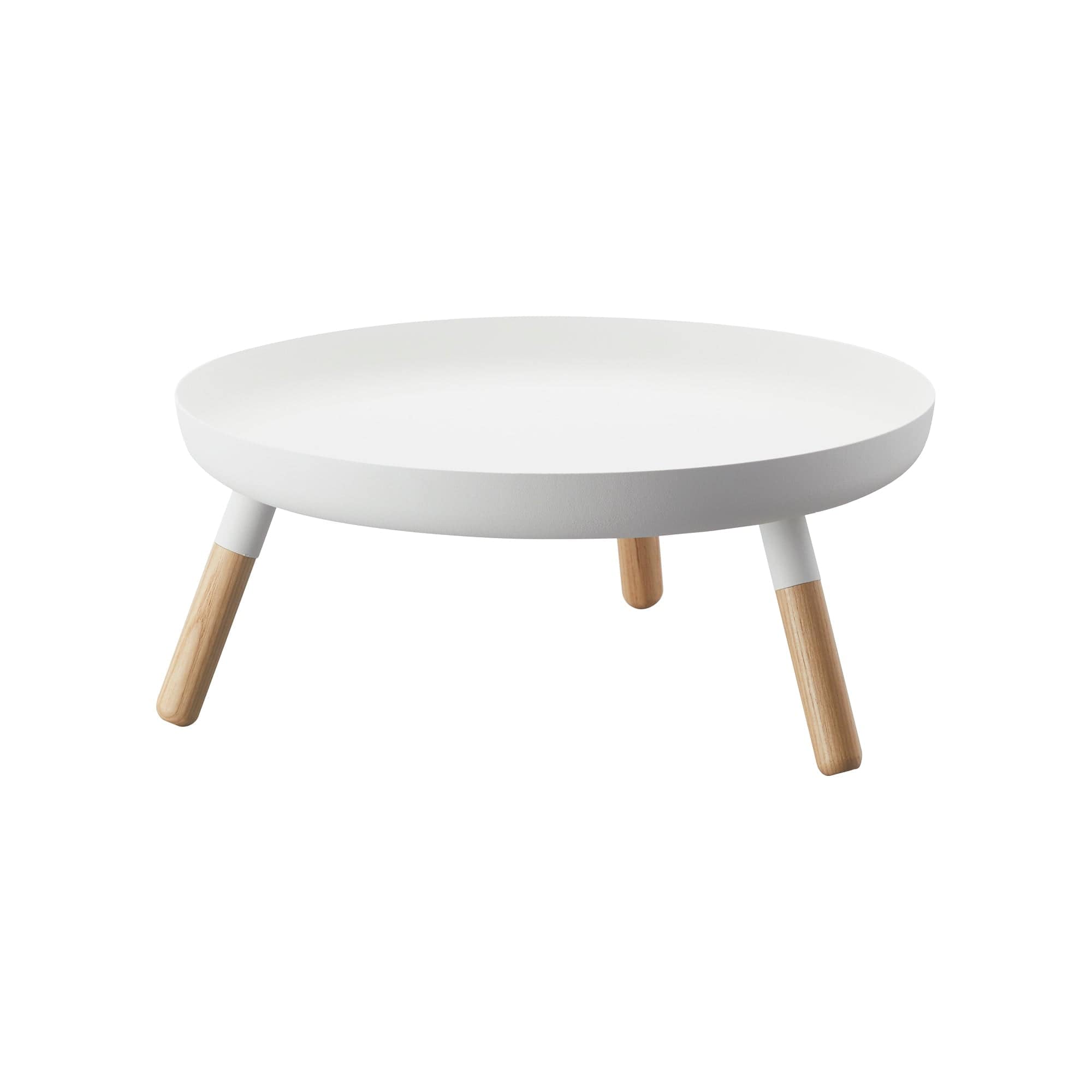 Countertop Pedestal Tray (5&quot; H)  - Steel + Wood