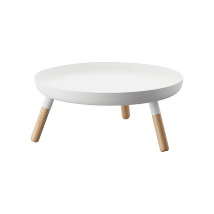 Countertop Pedestal Tray (5&quot; H)  - Steel + Wood