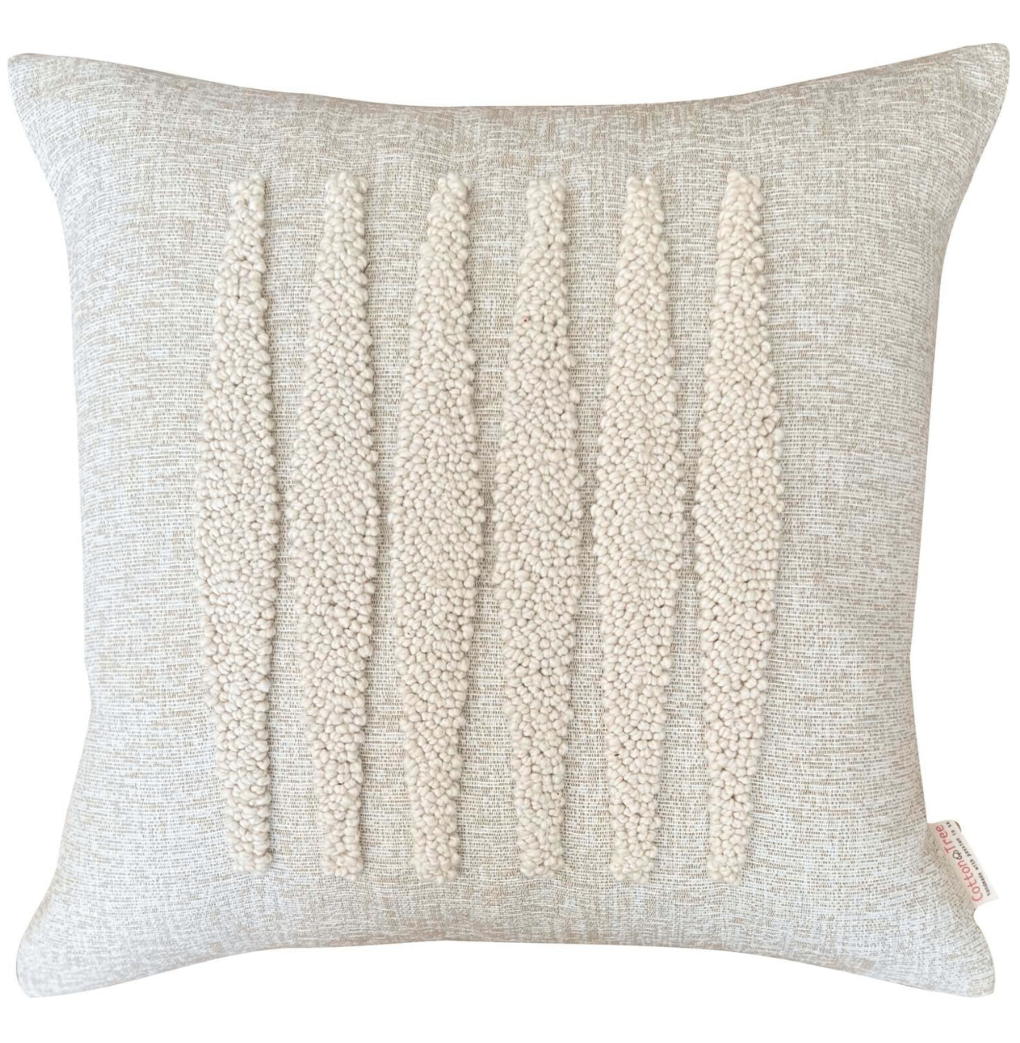 Punch Needle Pillow - Zulu Pattern No 4. Cream