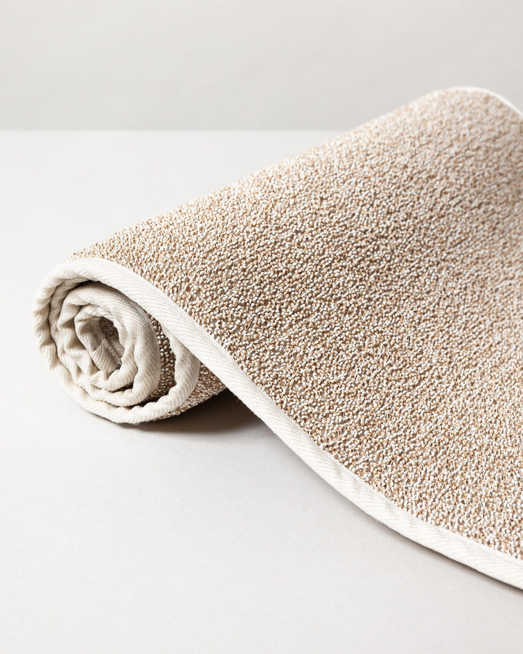 Sasawashi Bath Mat, Beige, Long Rolled