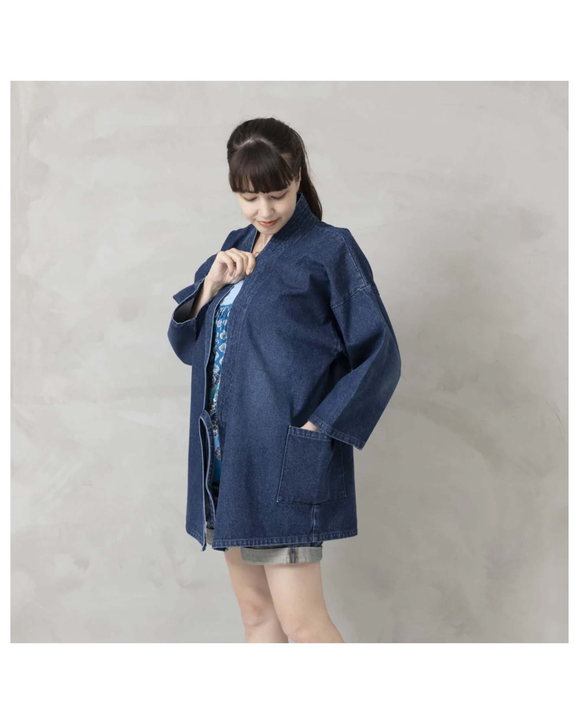 Denim Samue Jacket - Kimono Style