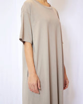 Garment Dye Half Sleeve T-Shirt Maxi Dress Closeup