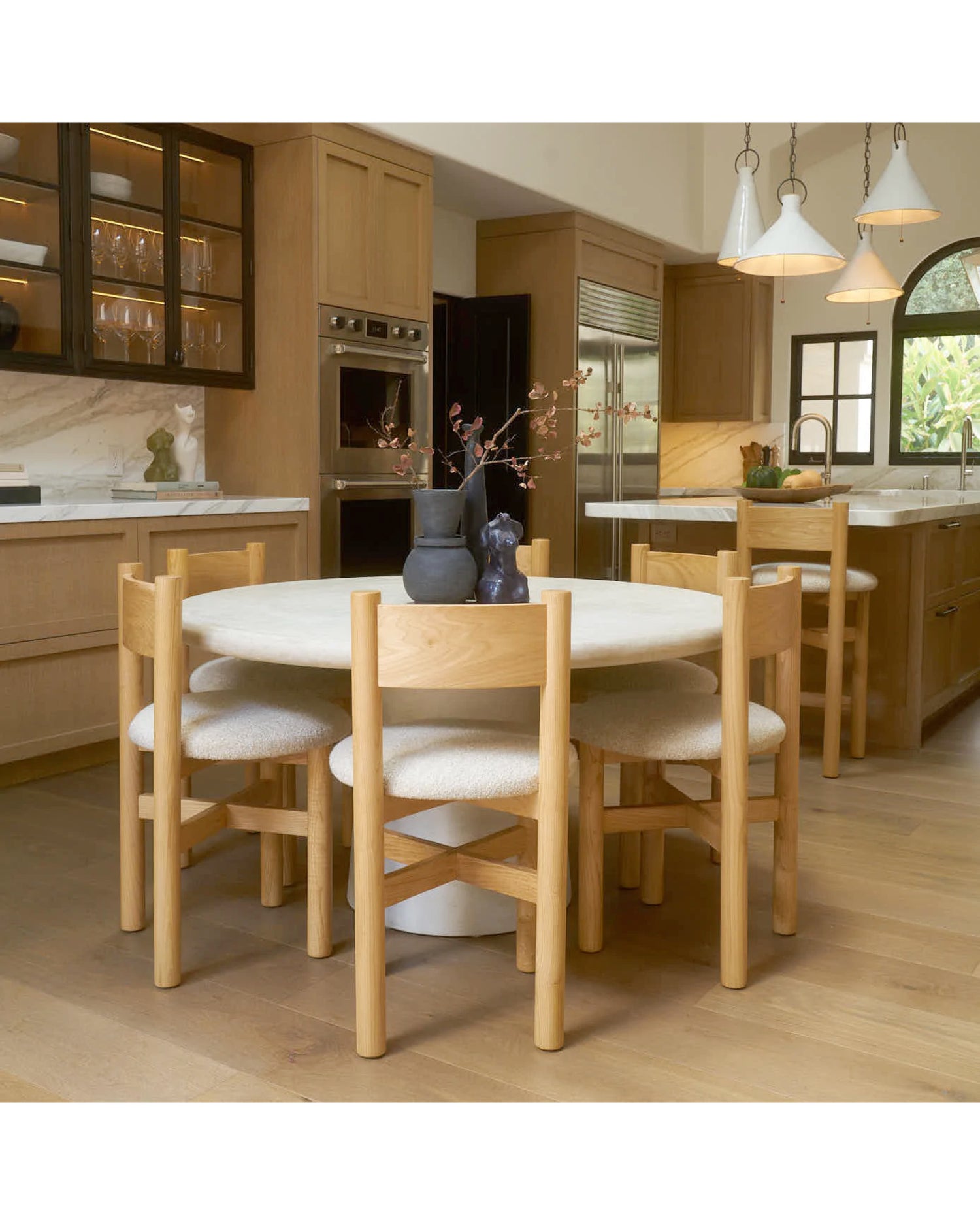Teddy Dining Chair - Natural with Table