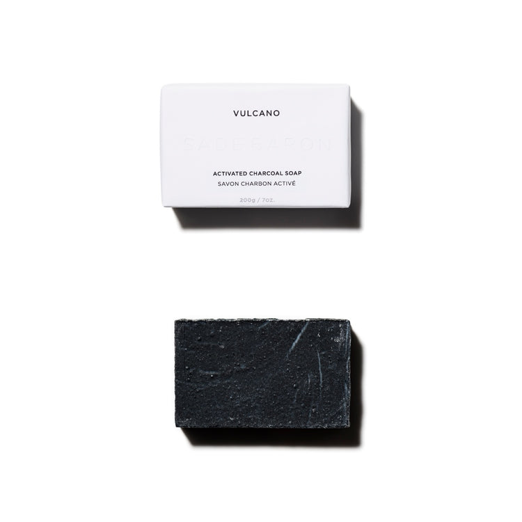 Vulcano - Activated Charcoal Bar Soap and Package
