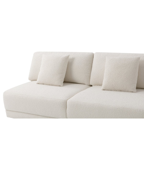 Domus 77" Fabric Armless Sofa Closeup