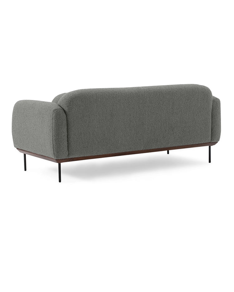 Puff 65 Fabric Sofa, Gris Boucle