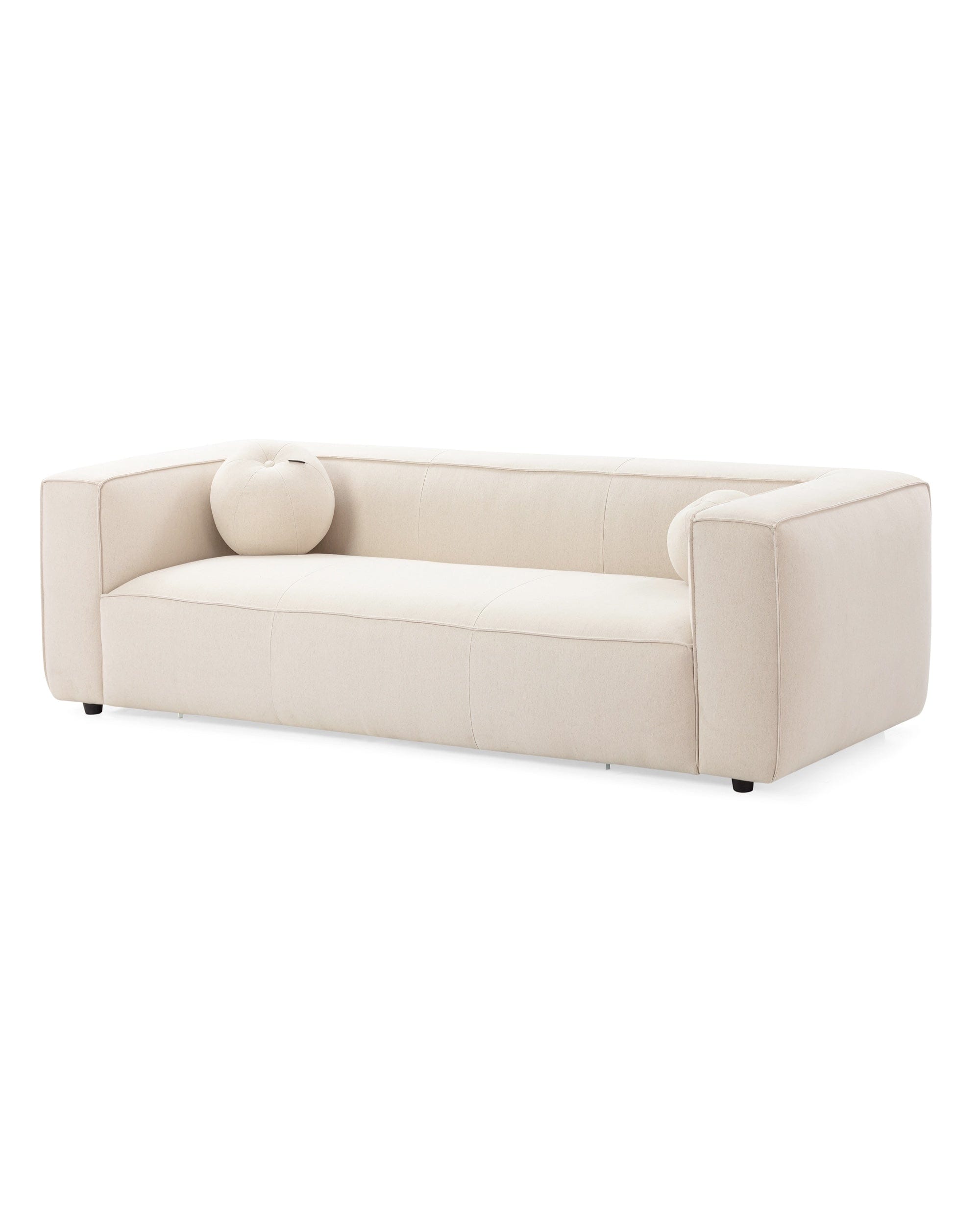 Soho 96&quot; Fabric Sofa, Canvas Side