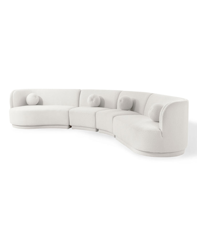 Swoosh Modular 158" Roswell 4 pc Sectional