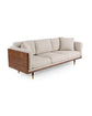 Woodrow Lush 87" Fabric Sofa, Walnut / Urban Hemp