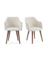 Berki 23" 2-pc Dining Chair, Blanc Boucle