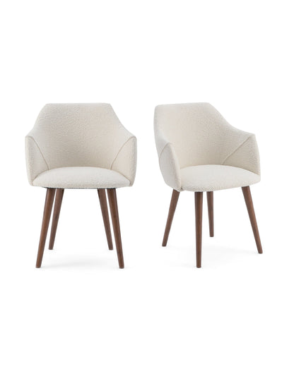 Berki 23&quot; 2-pc Dining Chair, Blanc Boucle