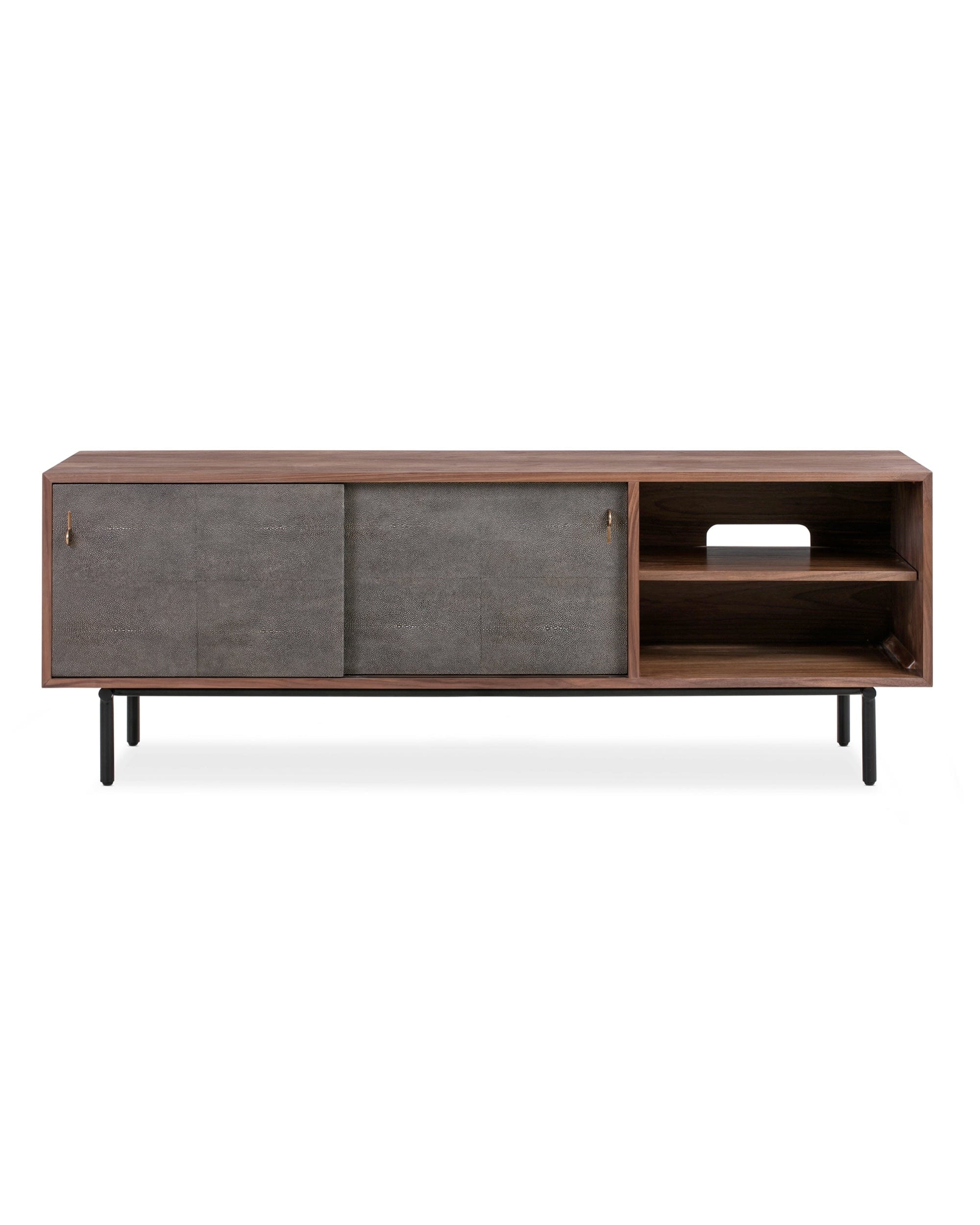 Thrive 63&quot; Media Cabinet Shagreen Leather