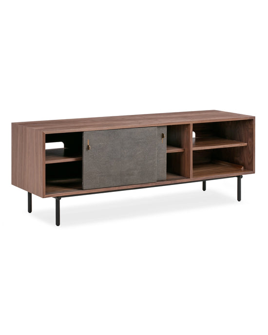 Thrive 63" Media Cabinet Shagreen Leather