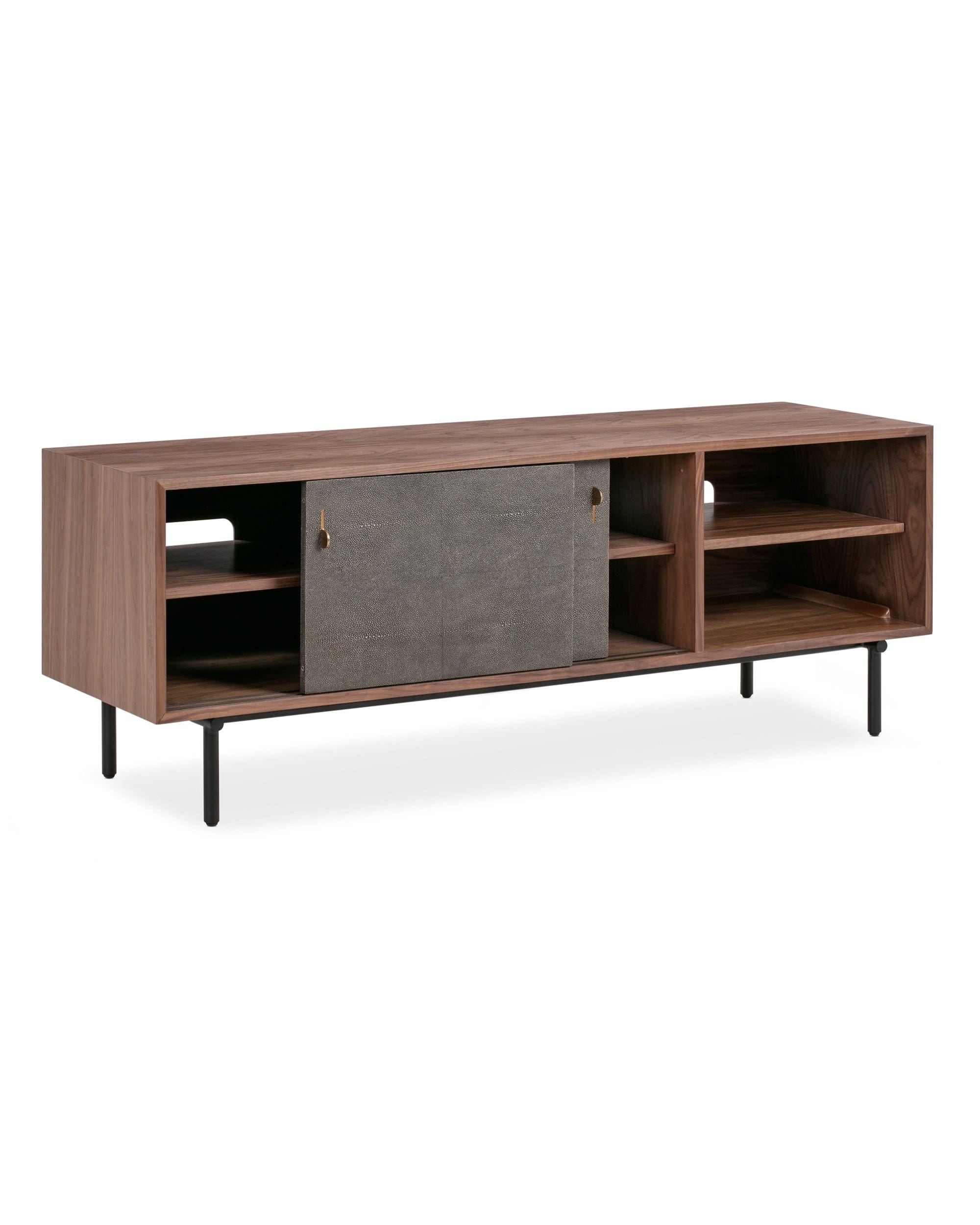 Thrive 63&quot; Media Cabinet Shagreen Leather