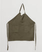 Moku Linen Apron, Olive Flat
