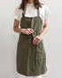 Moku Linen Apron, Olive