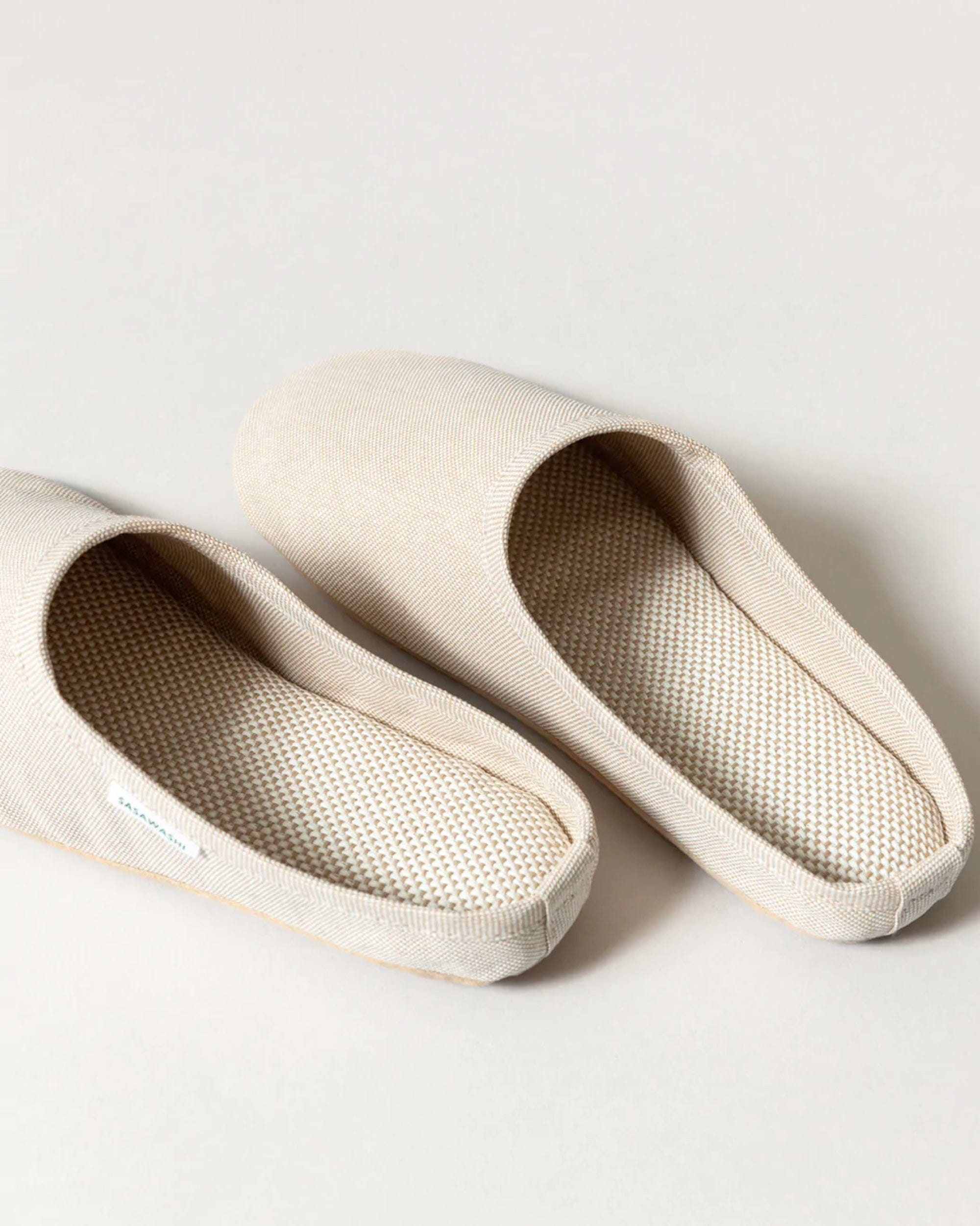 Sasawashi Japanese Room Shoes, Beige