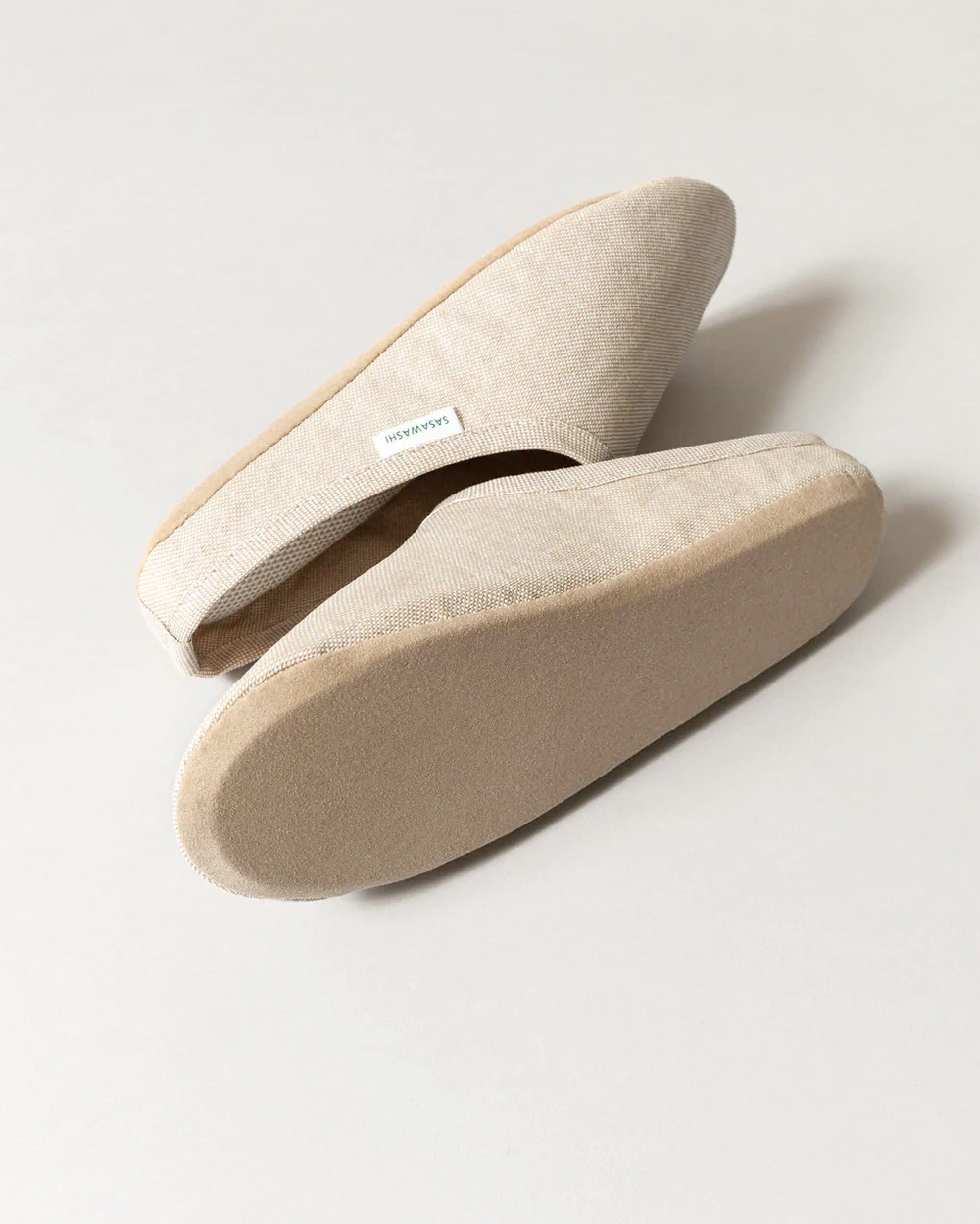 Sasawashi Japanese Room Shoes, Beige Casual