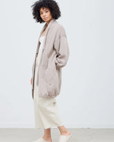 Padded Tie Front Jacket - Nude Profile