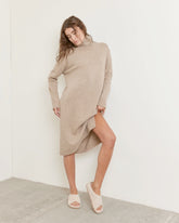 Wool Turtleneck Midi Dress