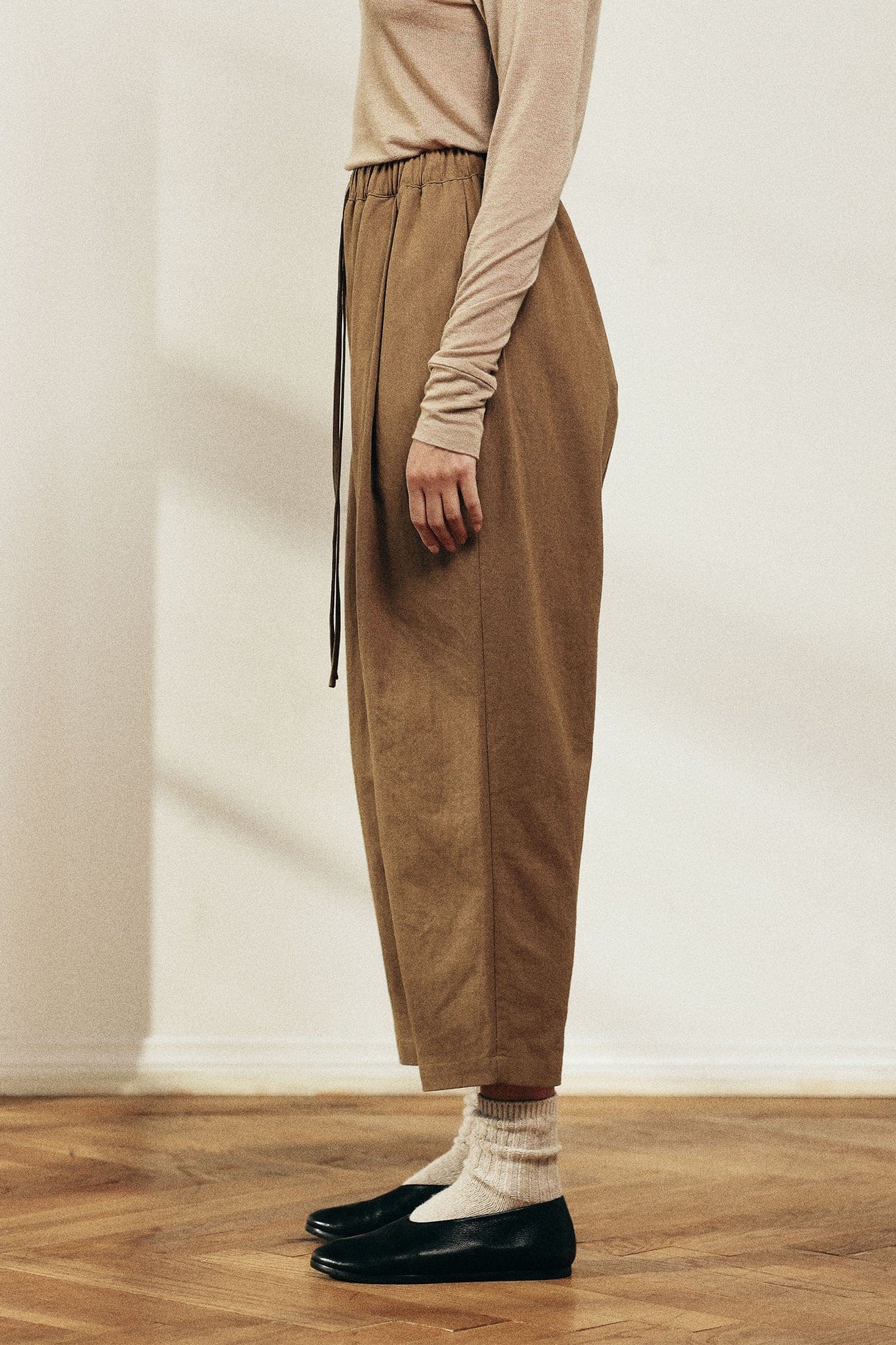 Pleated Drawstring Pant